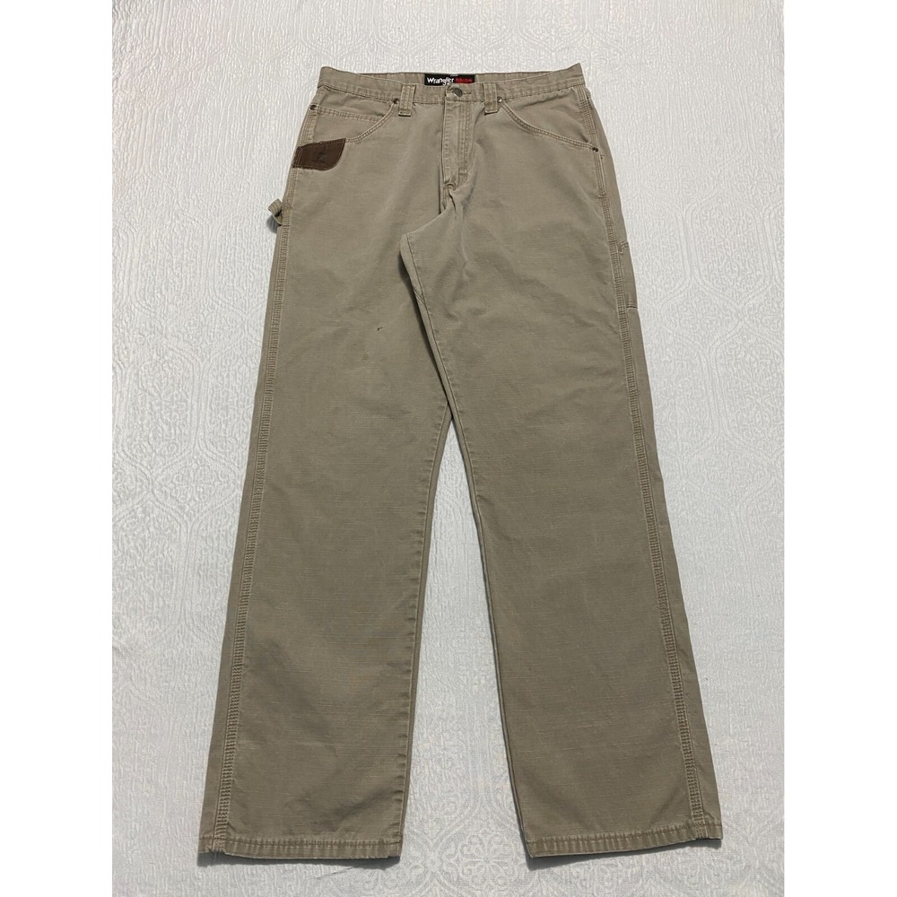 Wrangler Riggs Workwear Mens 34x34 Brown Ripstop Carpenter Pants 3W020DK Vintage